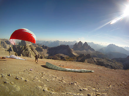 Paragliding, Sexten, Dolomiten
