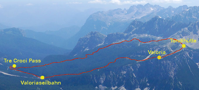 Tondi Hütte, Valoria, Tre Croci Pass, Cortina Dolomiten