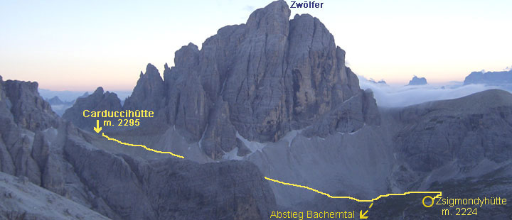 Carduccihütte, Sextner Dolomiten, Wanderungen, wandern in Sexten