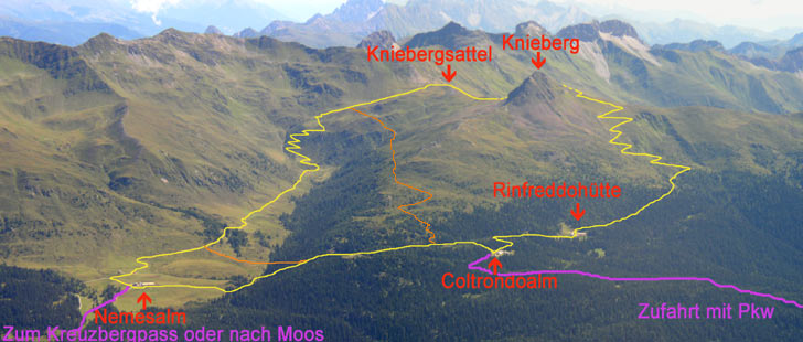 Coltrondoalm Knieberg Kniebergsattel Alpe Nemes